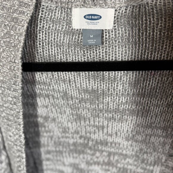 Old Navy Soft Cable Knit Open Cardigan Womens Medium Gray Winter Fall Comfort - Picture 8 of 9